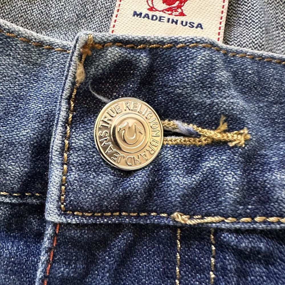 True Religion Men’s Bleached Ricky Jeans Size 42 x 30 Mens USA Made - Picture 9 of 15